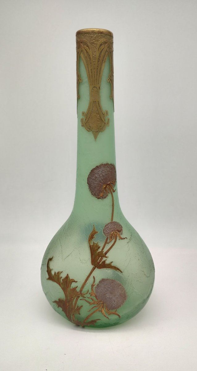 Montjoye pour Legras - Vase à décor de Chardons