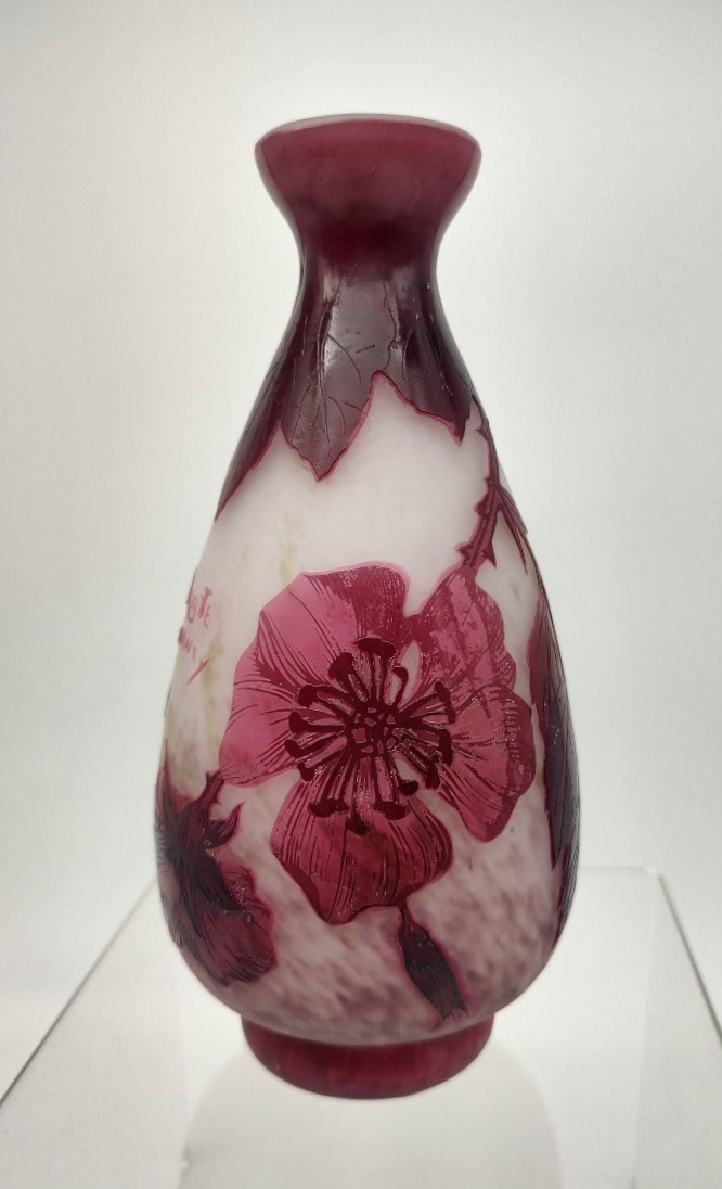 André Delatte - Nancy - Circa 1920 - Vase à décor de fleurs et de feuillages-photo-3
