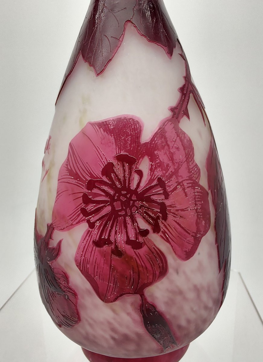 André Delatte - Nancy - Circa 1920 - Vase à décor de fleurs et de feuillages-photo-4