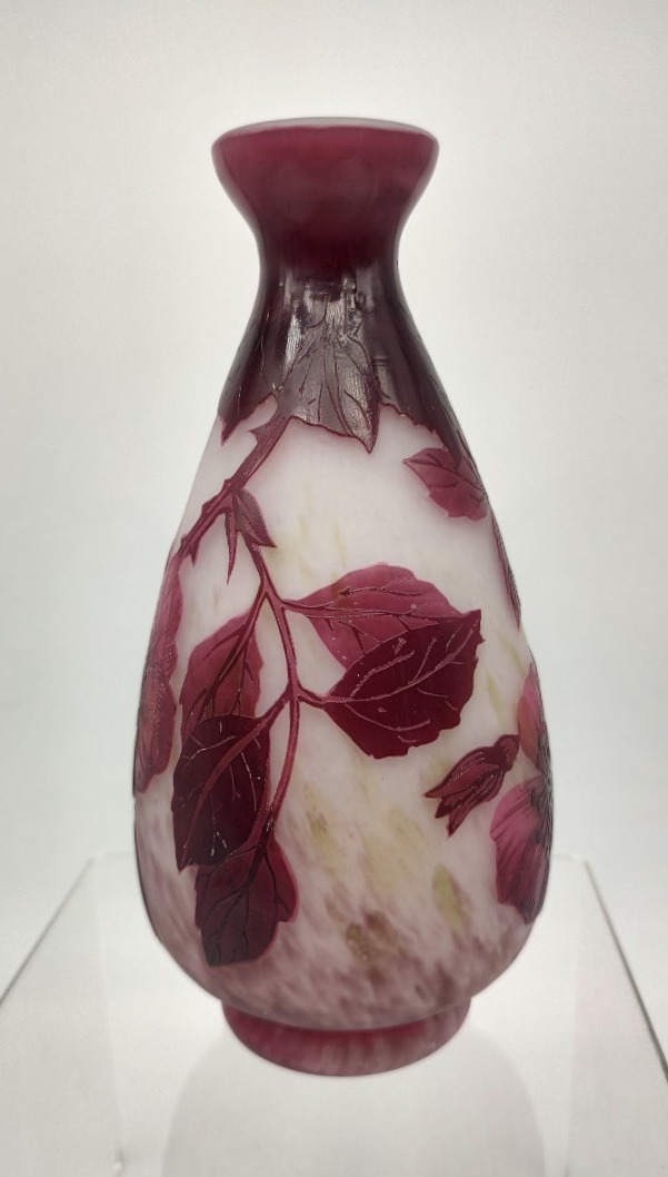 André Delatte - Nancy - Circa 1920 - Vase à décor de fleurs et de feuillages-photo-3