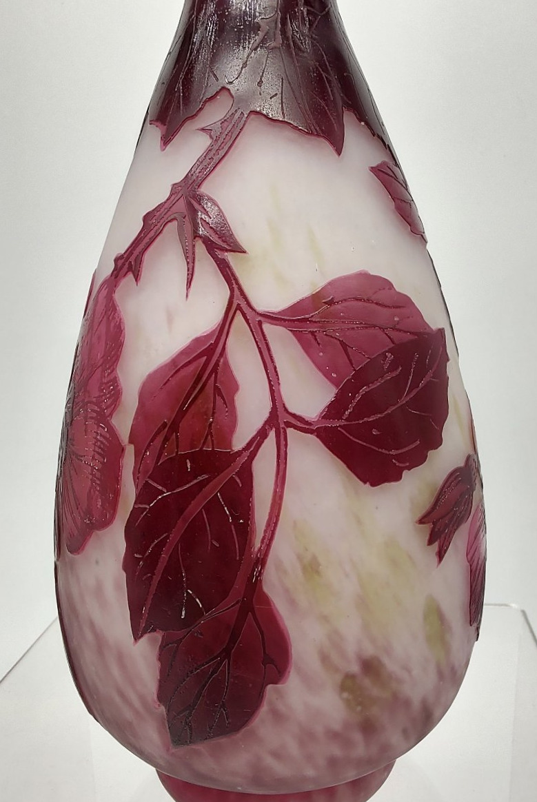 André Delatte - Nancy - Circa 1920 - Vase à décor de fleurs et de feuillages-photo-4