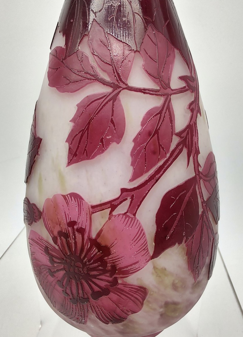 André Delatte - Nancy - Circa 1920 - Vase à décor de fleurs et de feuillages-photo-5