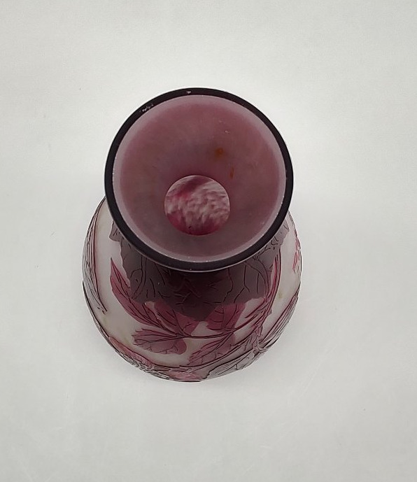 André Delatte - Nancy - Circa 1920 - Vase à décor de fleurs et de feuillages-photo-7