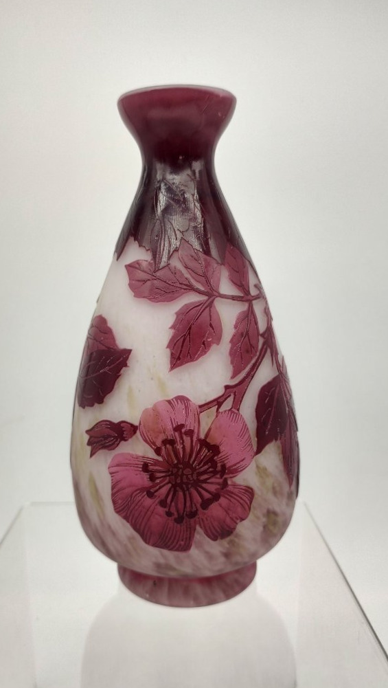 André Delatte - Nancy - Circa 1920 - Vase à décor de fleurs et de feuillages-photo-8