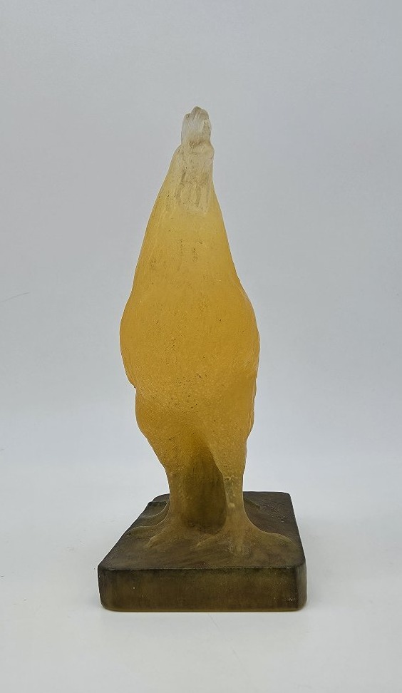 A. Walter Verrier d'Art & Muller, Sculptor - Glass Paste Sculpture Depicting A Rooster.-photo-3
