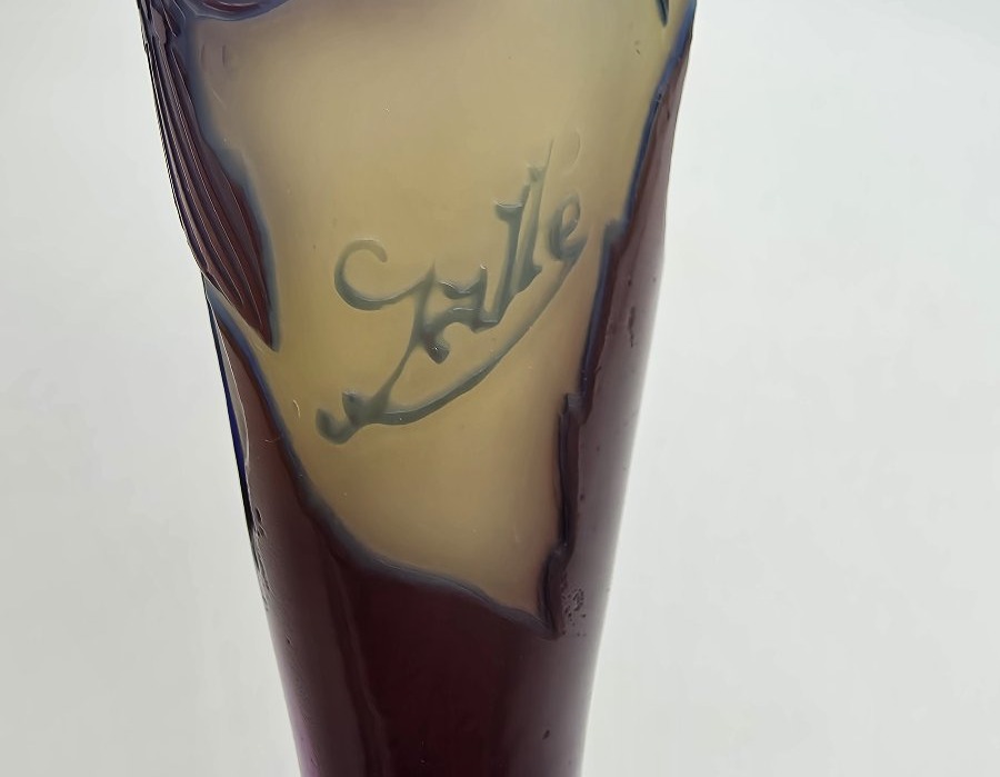 Etablissements Gallé (1904–1936) - Vase Decorated With Blue Clematis.-photo-5