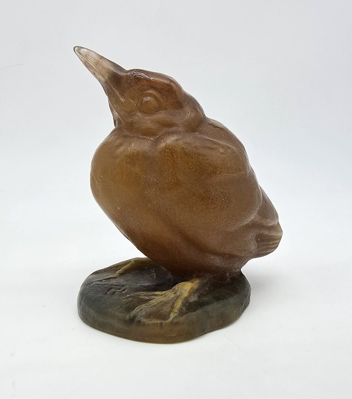 Amalric Walter (1870–1959) & Henri Berger (1870–1937) — Glass Paste Sculpture Of A Sparrow.-photo-2