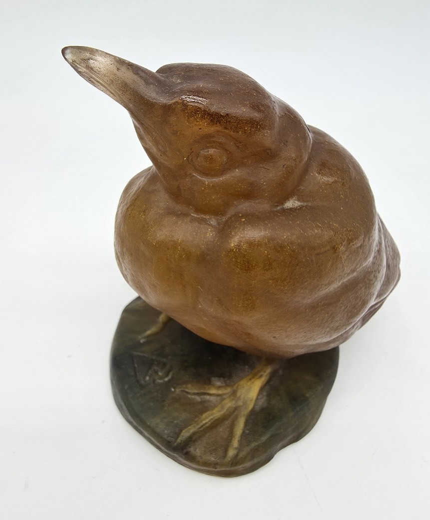 Amalric Walter (1870–1959) & Henri Berger (1870–1937) — Glass Paste Sculpture Of A Sparrow.-photo-3