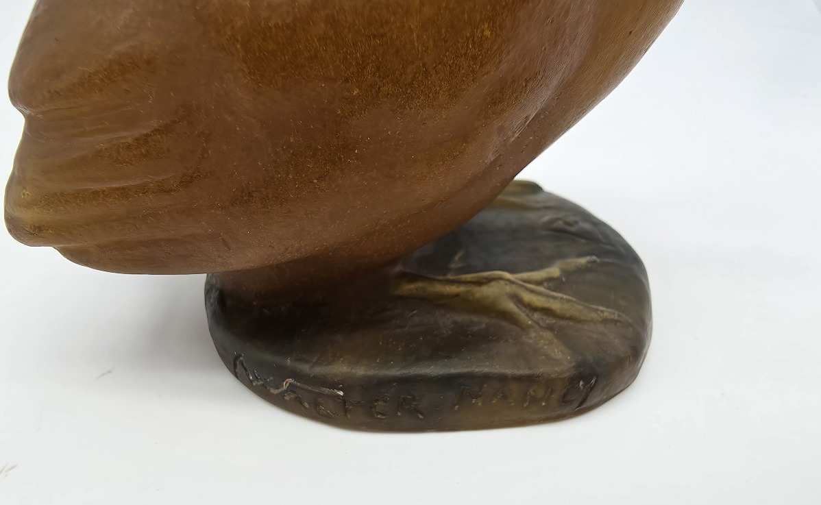 Amalric Walter (1870–1959) & Henri Berger (1870–1937) — Glass Paste Sculpture Of A Sparrow.-photo-4
