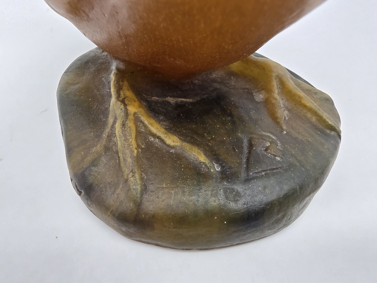 Amalric Walter (1870–1959) & Henri Berger (1870–1937) — Glass Paste Sculpture Of A Sparrow.-photo-5