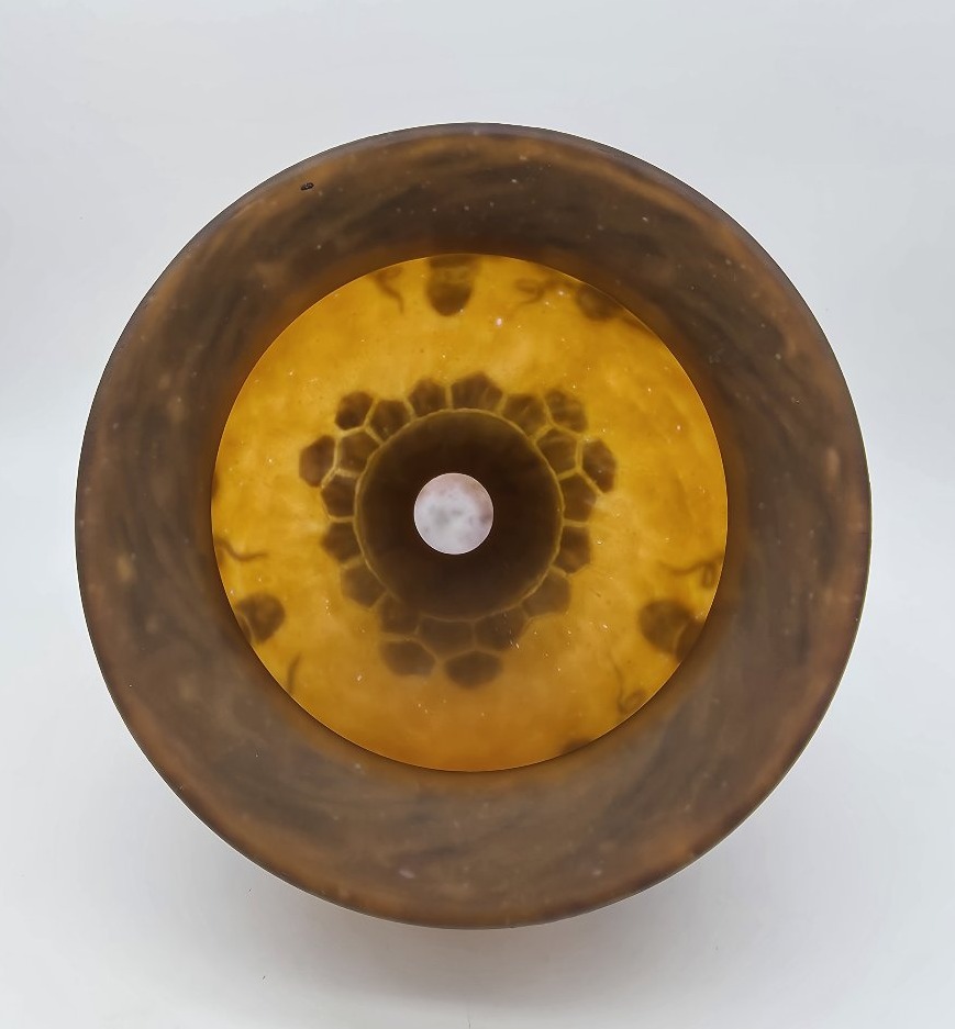 Charles SCHNEIDER (1881-1953) - LE VERRE FRANÇAIS  - Vase boule à décor de vignes. -photo-6