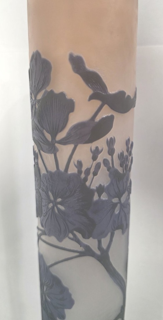 Établissements GALLE (1906-1934)  - Haut vase à décor d'hortensias.-photo-5