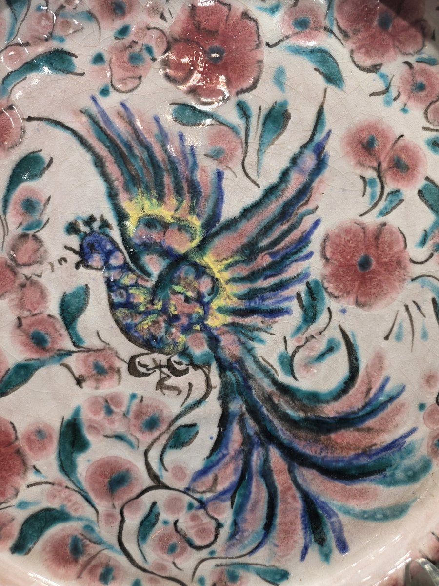 Edouard Cazaux (1889–1974) — Plate Decorated With A Fantastical Bird.-photo-3