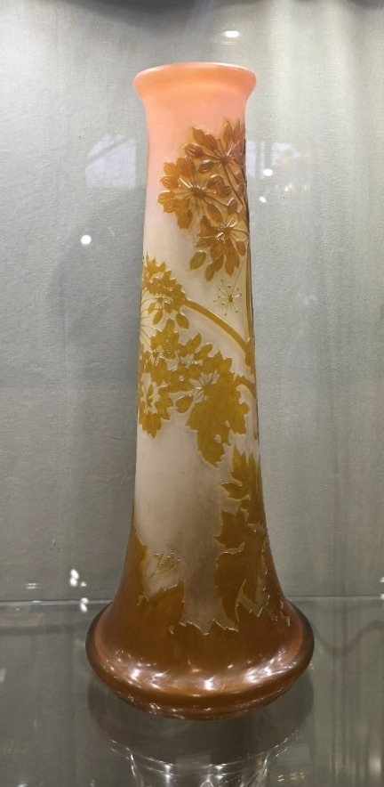 ÉTABLISSEMENTS GALLÉ (1904-1936) - Vase décor d’ombelles gravées en camée à l'acide.-photo-4