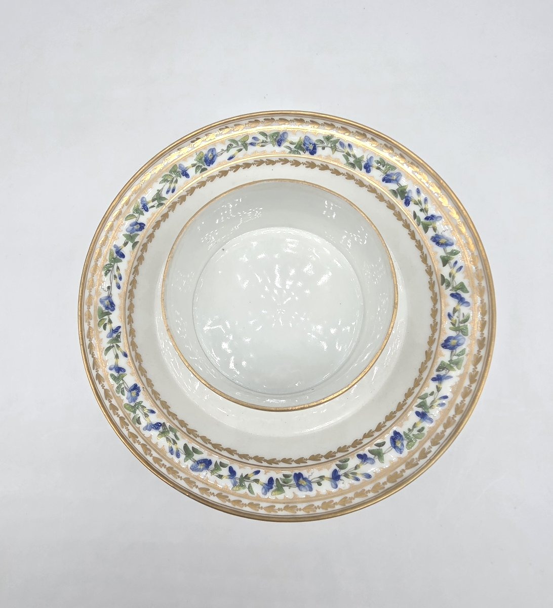 Manufacture du Comte de Provence - XVIIIe siècle - Beurrier à décor de barbeaux-photo-4
