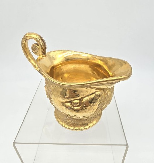 Atelier Chanou - Epoque Empire - Pot à lait à fond entièrement doré à forme de tête de canard.-photo-4