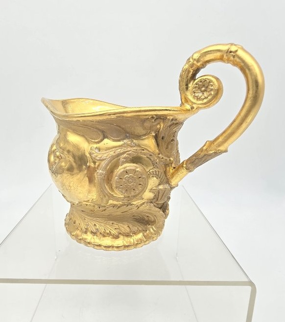 Atelier Chanou - Epoque Empire - Pot à lait à fond entièrement doré à forme de tête de canard.-photo-2