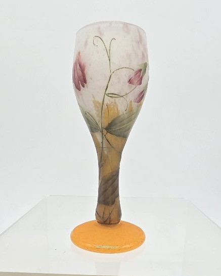Daum Nancy - Vase miniature à décor de fleurs.-photo-3