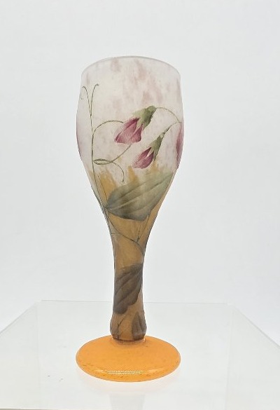 Daum Nancy - Vase miniature à décor de fleurs.-photo-4