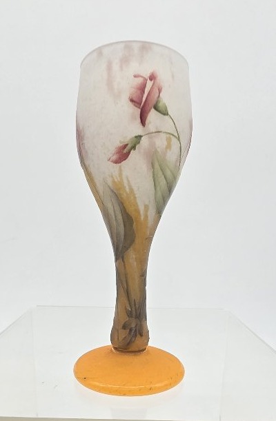 Daum Nancy - Vase miniature à décor de fleurs.-photo-2