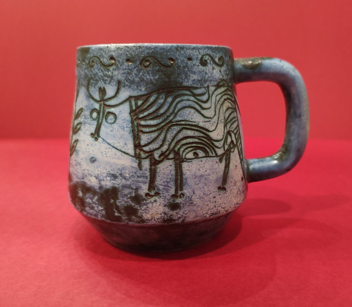 Jacques Blin (1920 - 1995) - Mug With Scarified Decor Of An Auroch.-photo-5