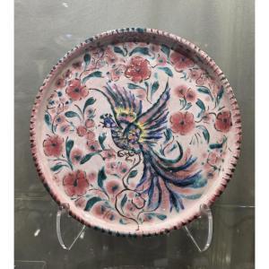 Edouard Cazaux (1889–1974) — Plate Decorated With A Fantastical Bird.