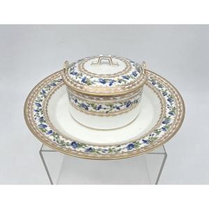 Manufacture Of The Count Of Provence - 18th Century - Butter Dish Decorated With Barbel Motifs