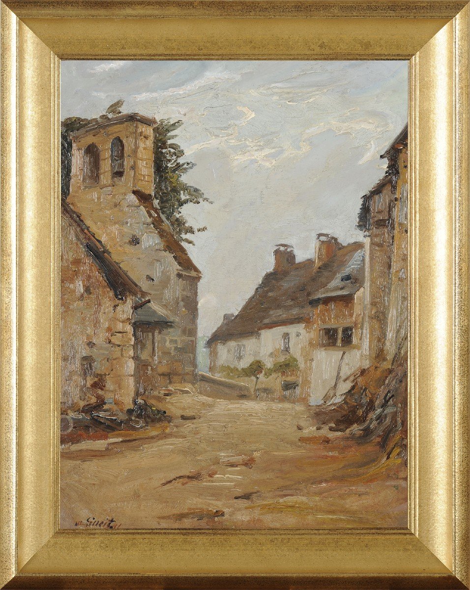 Marius Gueit (1877-1956) The Town Of Coly Périgord Dordogne Sarlat-photo-2
