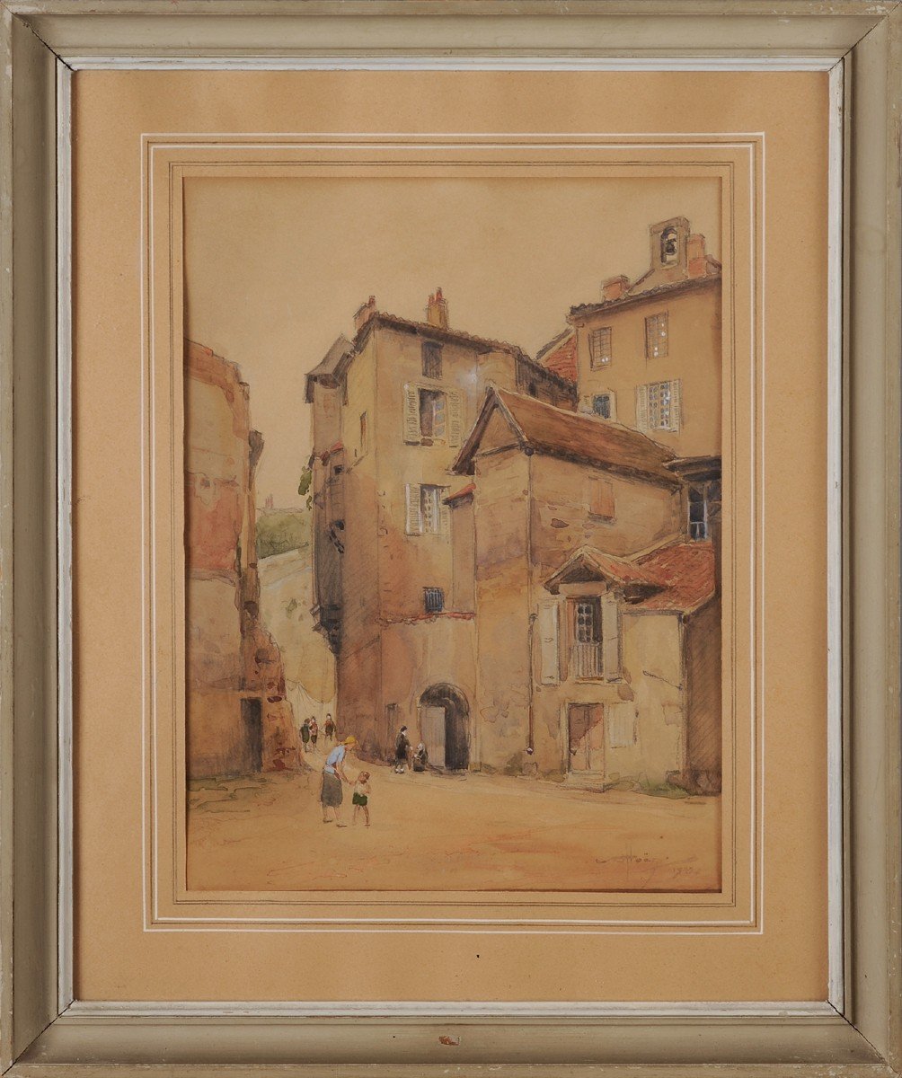 Alfred Hoën (1868-1954) Rue De l'Harmonie Périgueux-photo-2