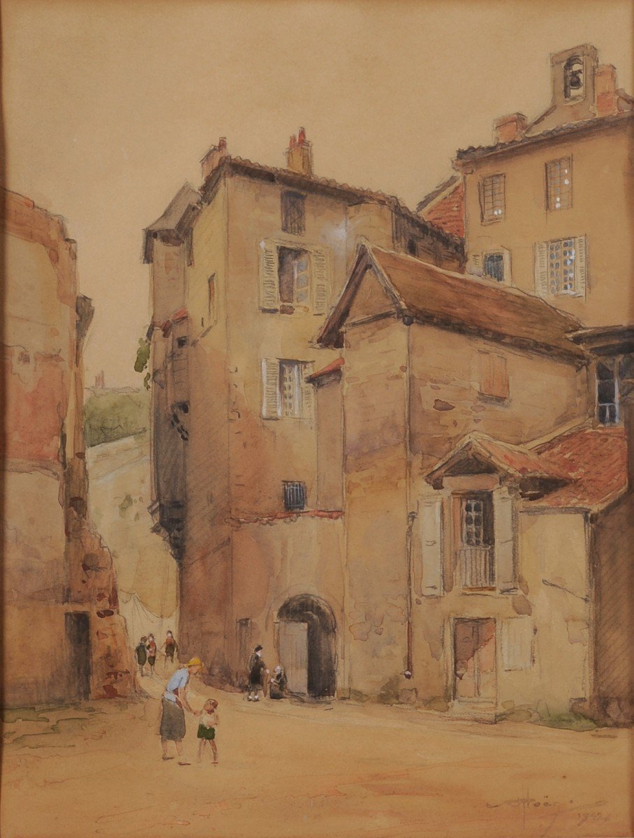 Alfred Hoën (1868-1954) Rue de l’Harmonie Périgueux