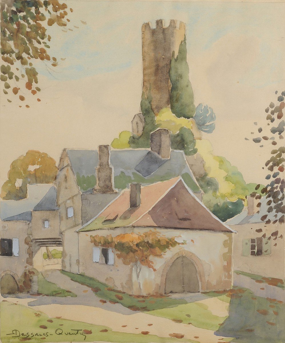Robert Dessales-Quentin (1885-1958) Château de Turenne Corrèze-photo-2