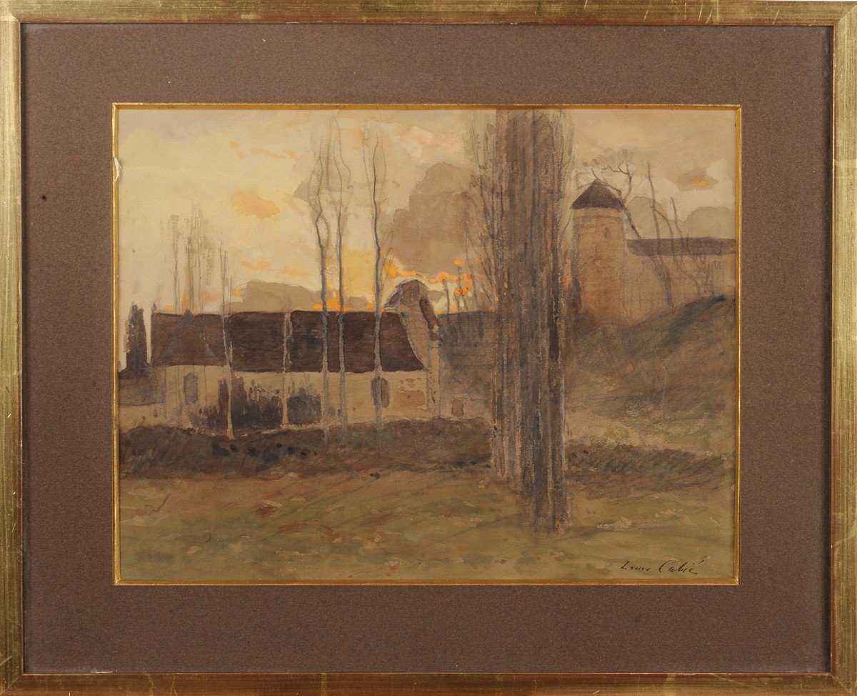 Louis Cabié (1853-1939) L'église de Saint Circq du Bugue Sarlat Périgord Dordogne-photo-2