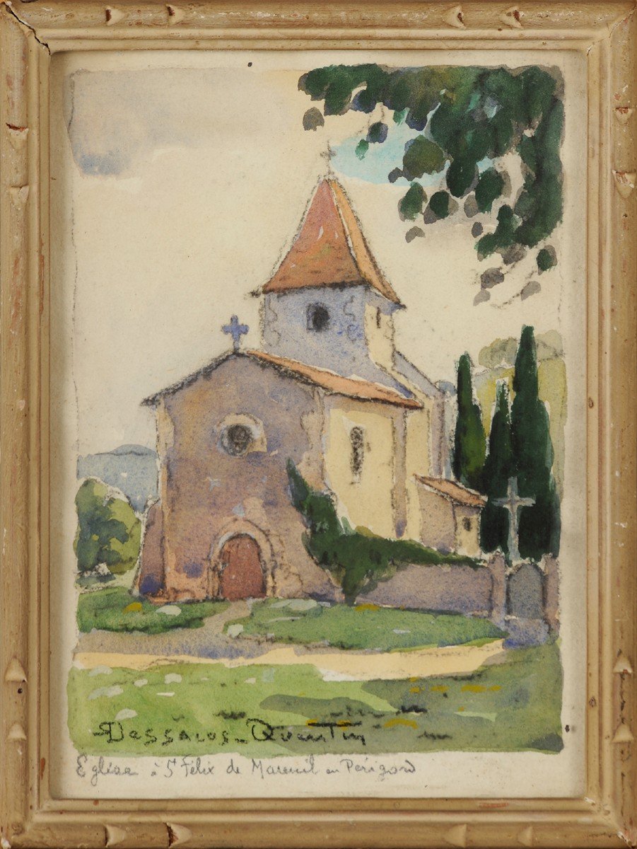 Robert Dessales-quentin (1885-1958) Saint Felix De Mareuil Bourdeilles Dordogne Périgord Church
