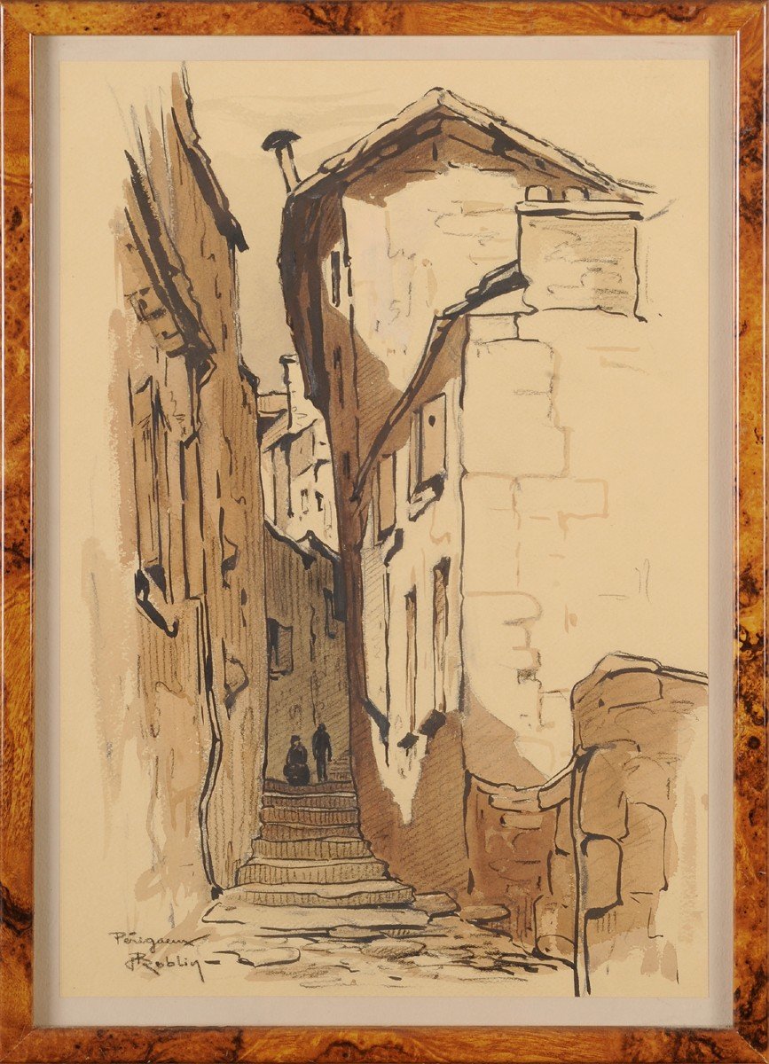 Paul Roblin (1883-1954) Impasse Jasmine In Périgueux Dordogne-photo-2