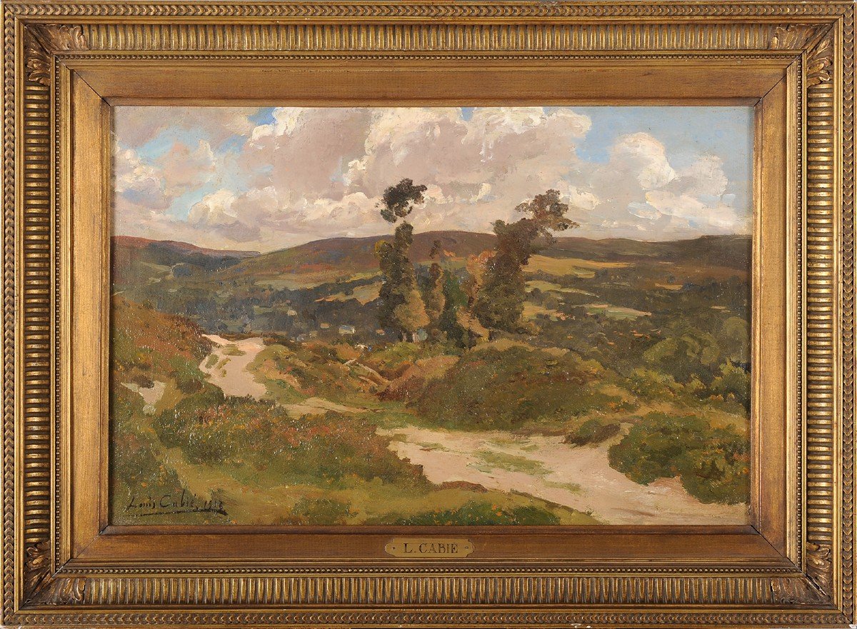 Louis Cabié (1853-1939) Landscape Of The Heights Of Eymoutiers Haute-vienne