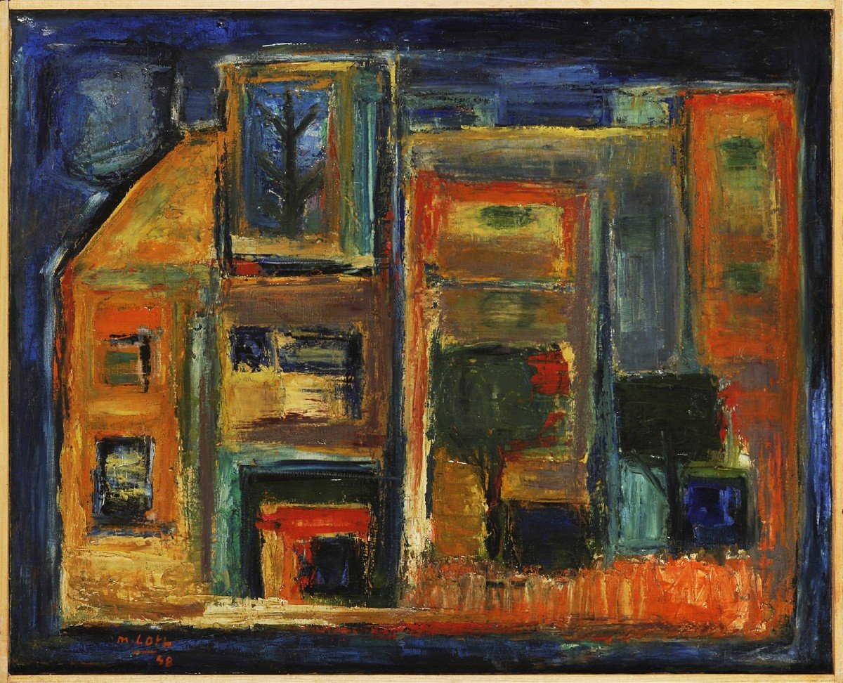 Marcel Loth (1919-2009) Les Eyzies Dordogne Bissière-photo-2