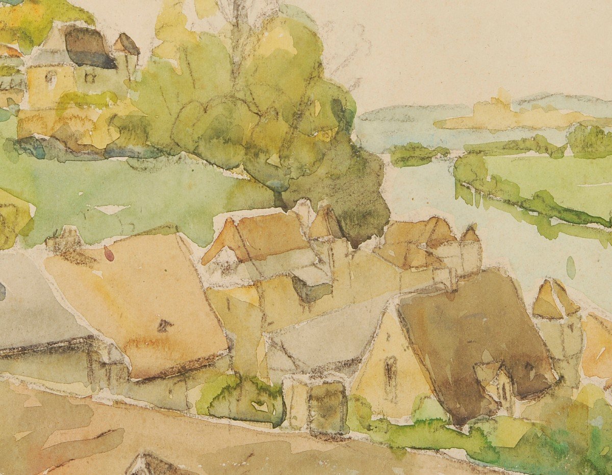 Robert Dessales-Quentin (1885-1958) Castelnaud et la Dordogne Périgord Beynac-photo-4