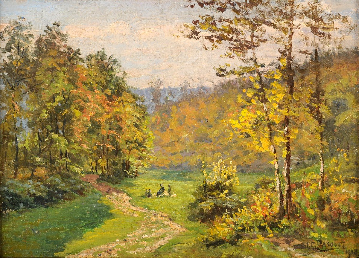 Jean-georges Pasquet (1851-1936) Approaches To Périgueux In Autumn Dordogne