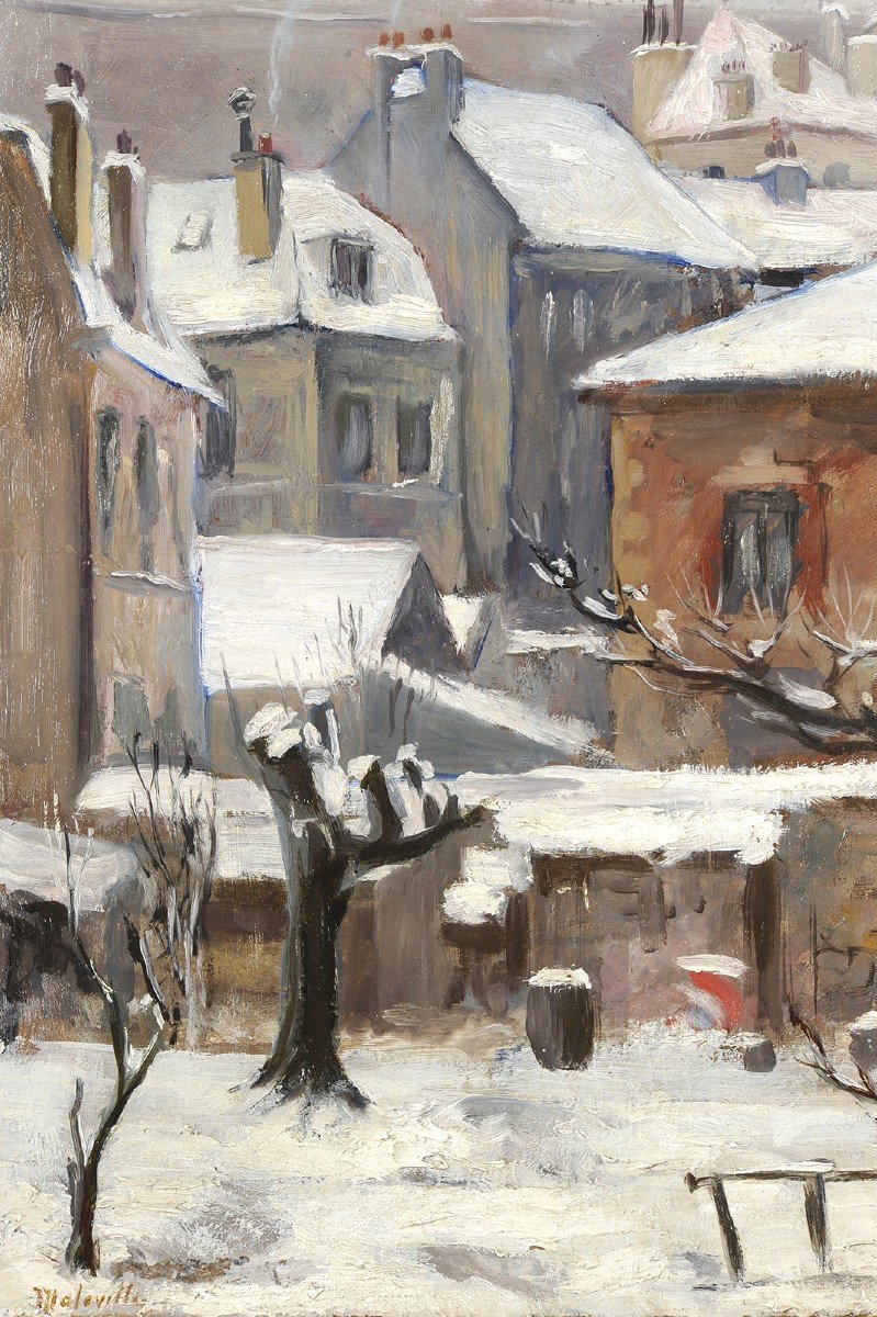 Lucien de Maleville (1881-1964) Neige en sarladais Dordogne Périgord Sarlat-photo-3
