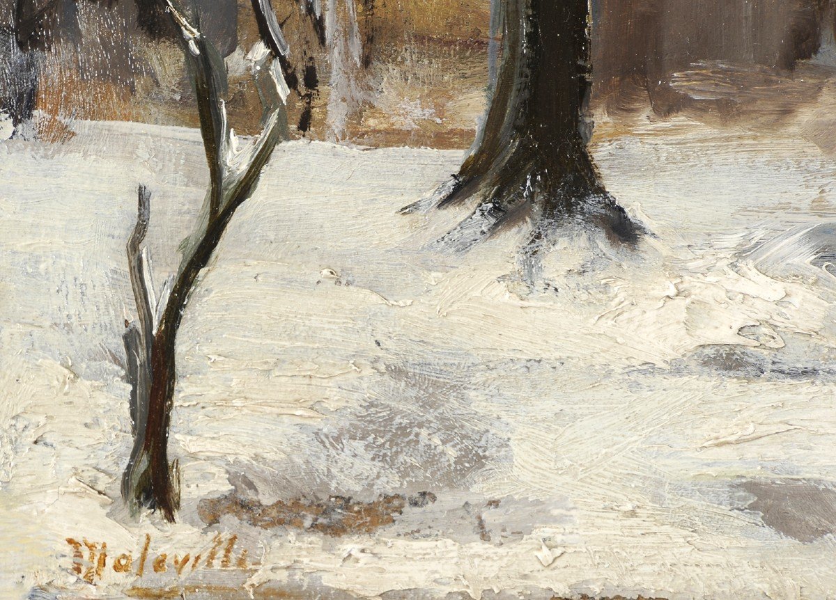 Lucien de Maleville (1881-1964) Neige en sarladais Dordogne Périgord Sarlat-photo-4