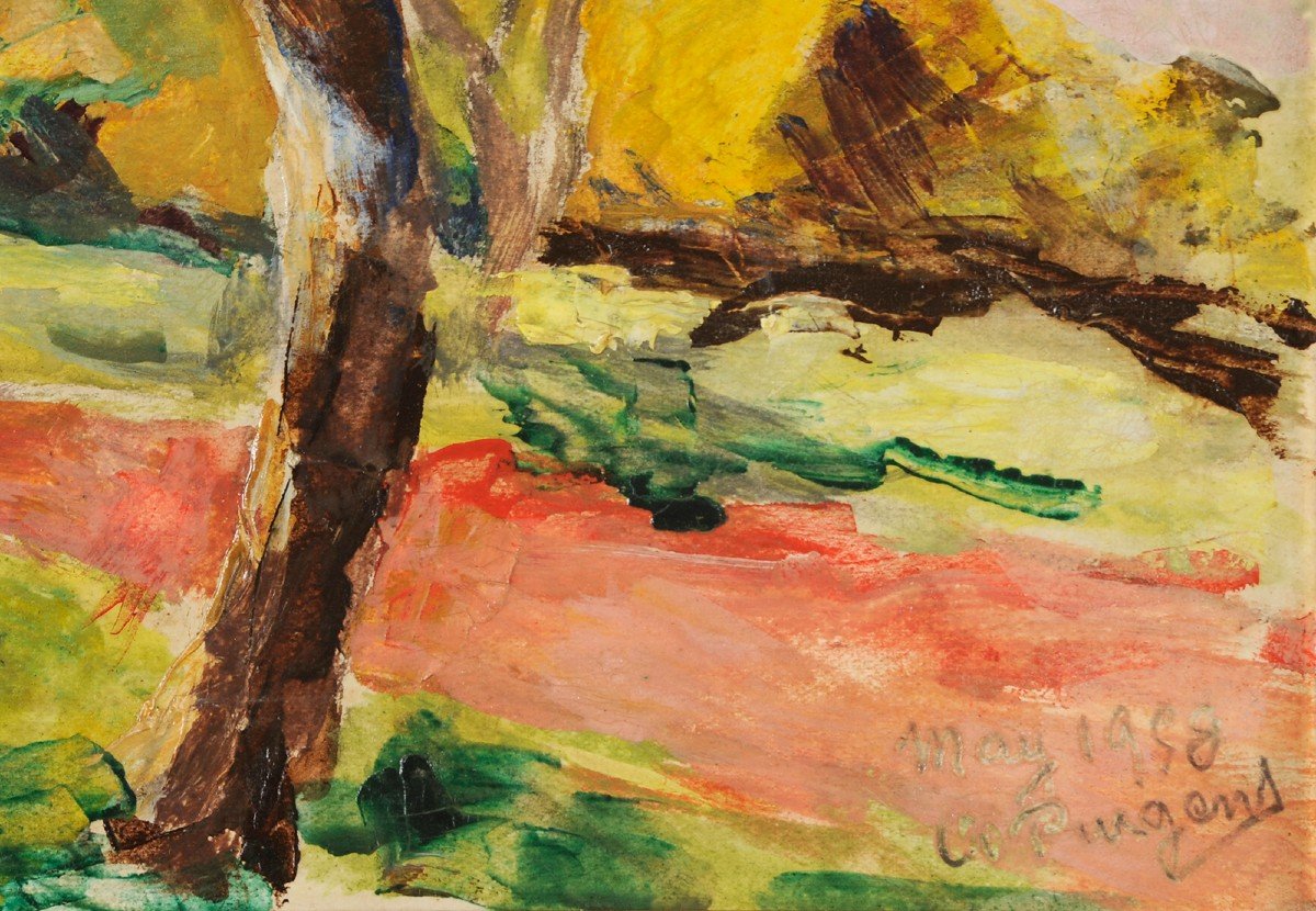André Prugent (1882-1965) Pommier en fleurs Périgueux Dordogne Périgord-photo-4