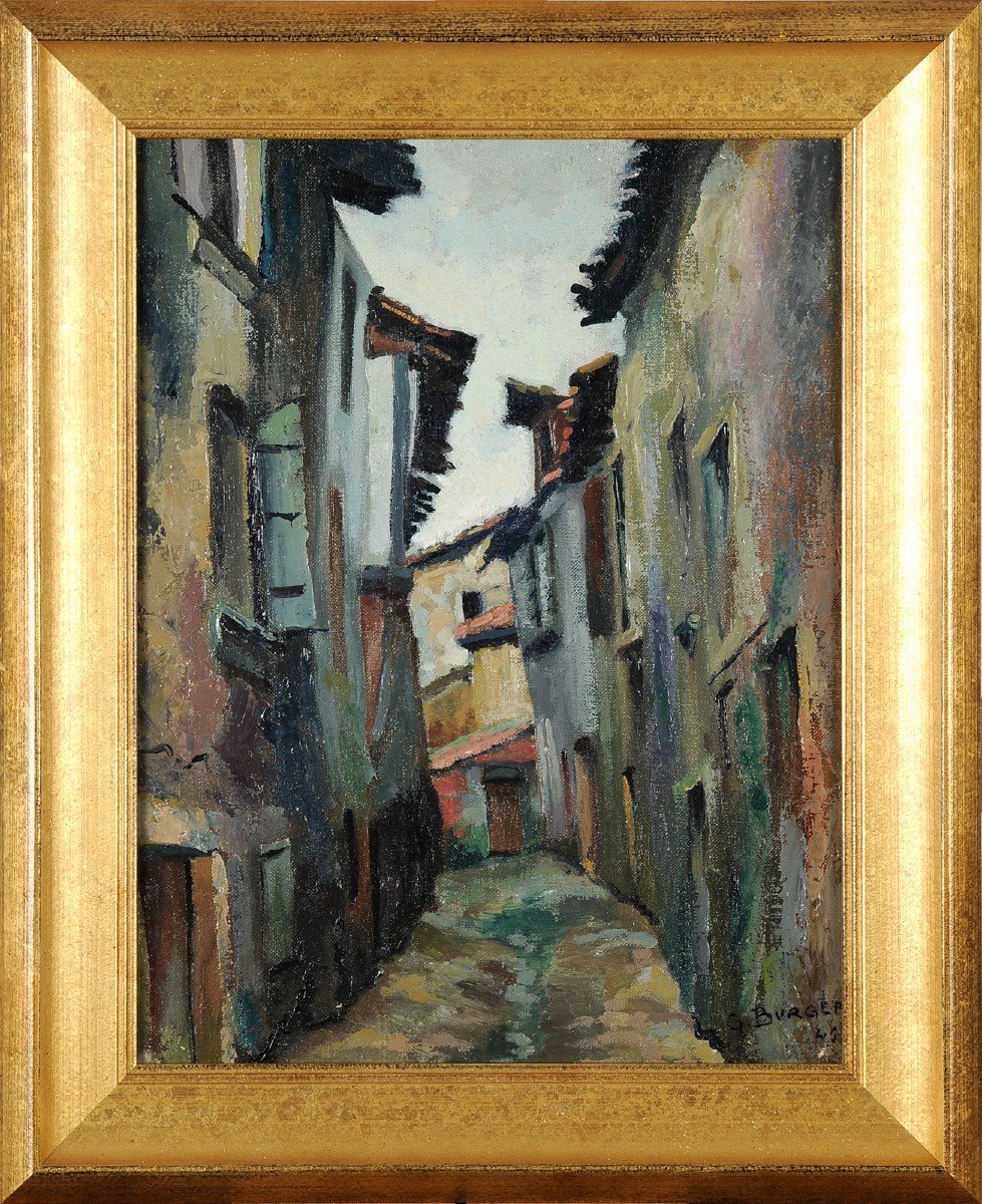 Georges Burger (1902-1983) Rue Du Basilic In Périgueux Dordogne-photo-2