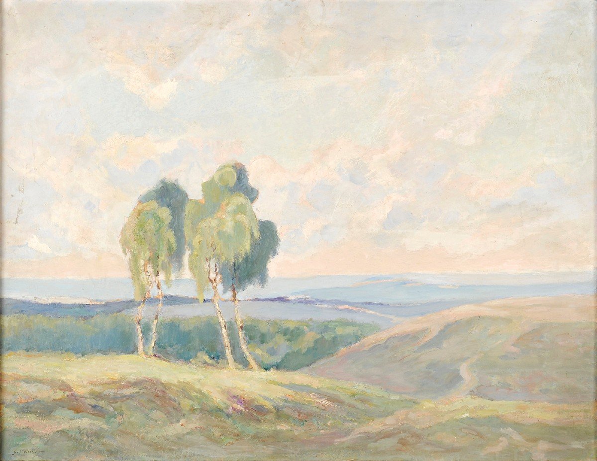 Georges Darnet (1859-1936) Landscape Of Corrèze Monédières égletons