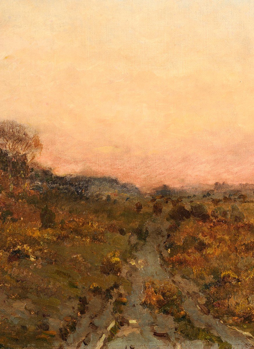 Louis Cabié (1853-1939) Sunset In The Landes-photo-4
