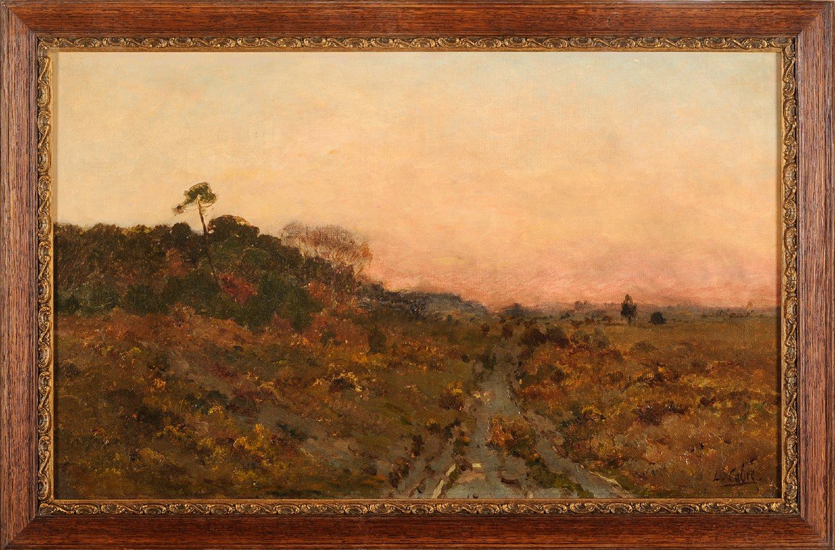 Louis Cabié (1853-1939) Sunset In The Landes