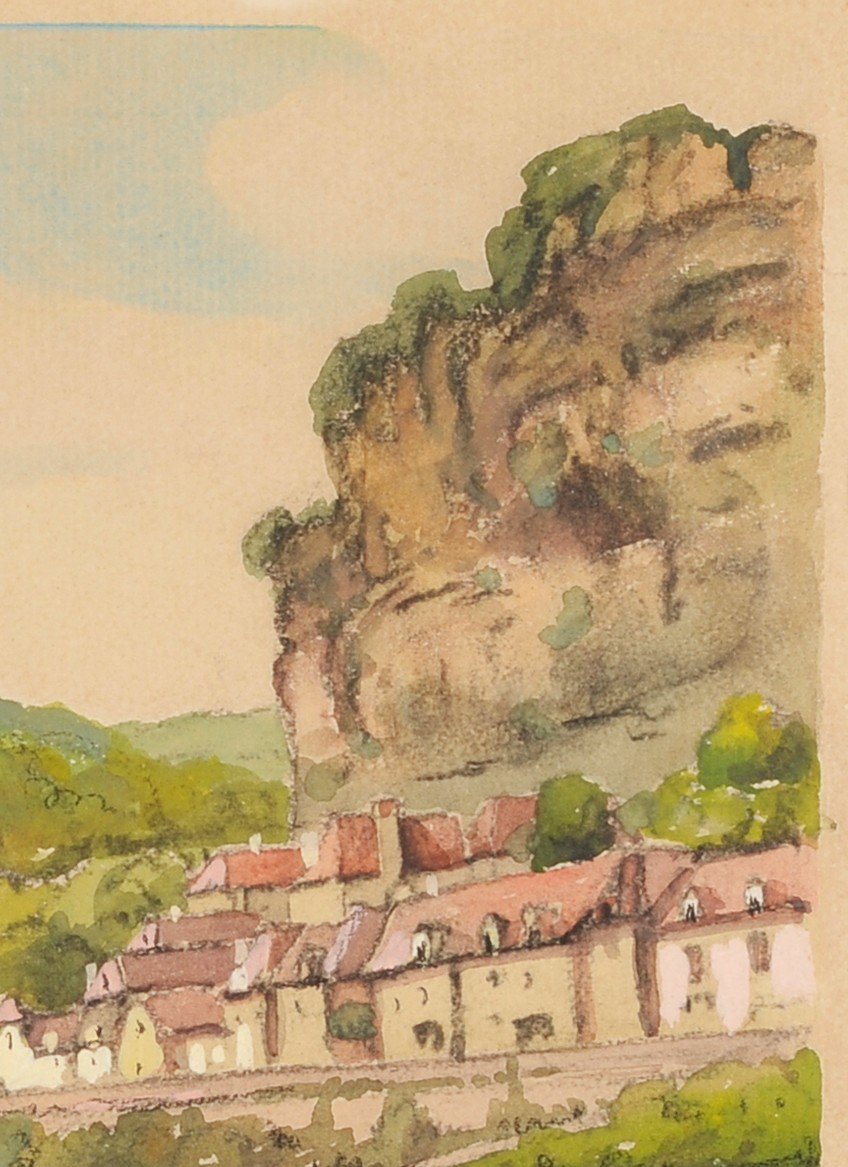 Robert Dessales-Quentin (1885-1958) La Roque Gageac et la Dordogne Périgord-photo-4