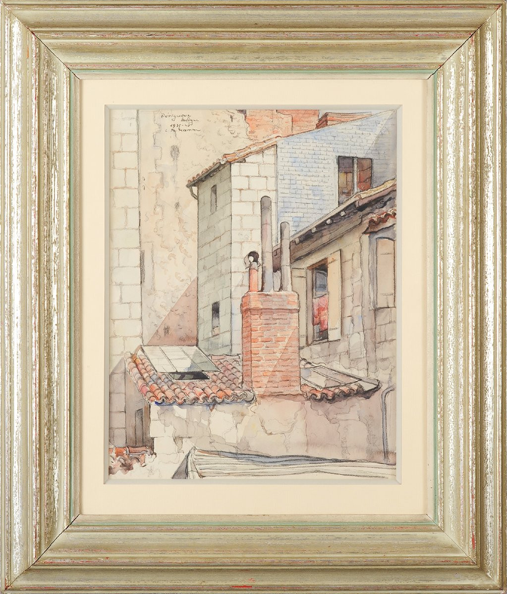 Louis-Philippe Kamm (1882-1959) Les toits de Périgueux Dordogne Strasbourg-photo-2