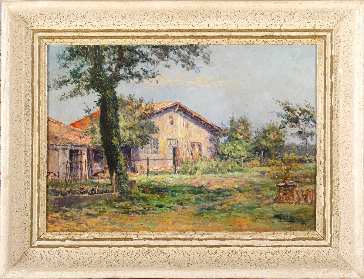 Jean-Georges Pasquet (1851-1936) L’atelier du menuisier à Saint Georges de Didonne Charente-photo-2