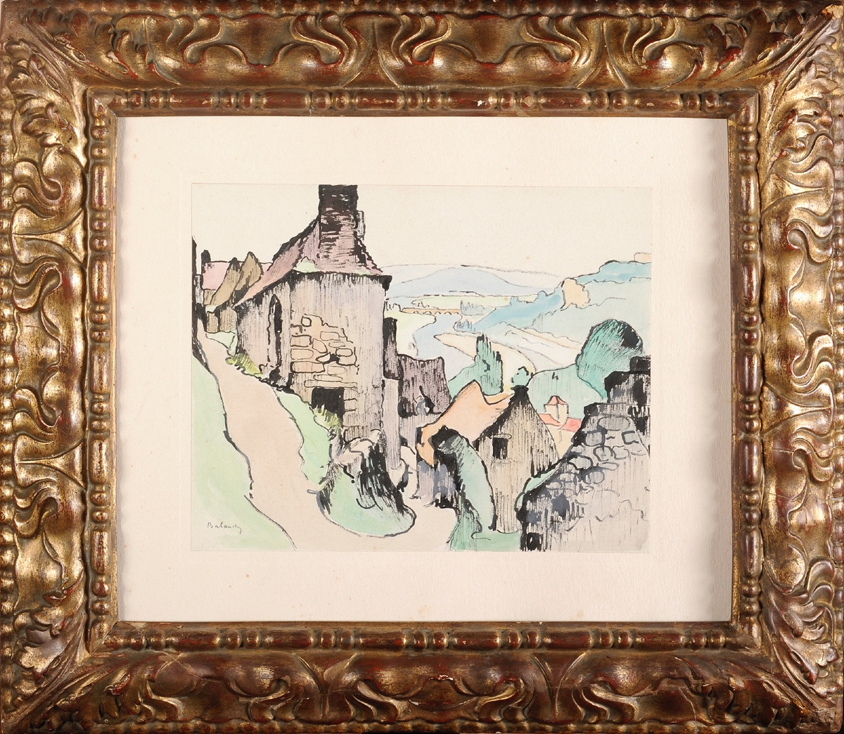 Gaston Balande (1880-1971) Beynac And The Dordogne