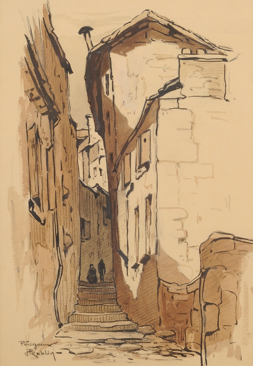 Paul Roblin (1883-1954) Impasse Jasmin In Périgueux Dordogne-photo-2